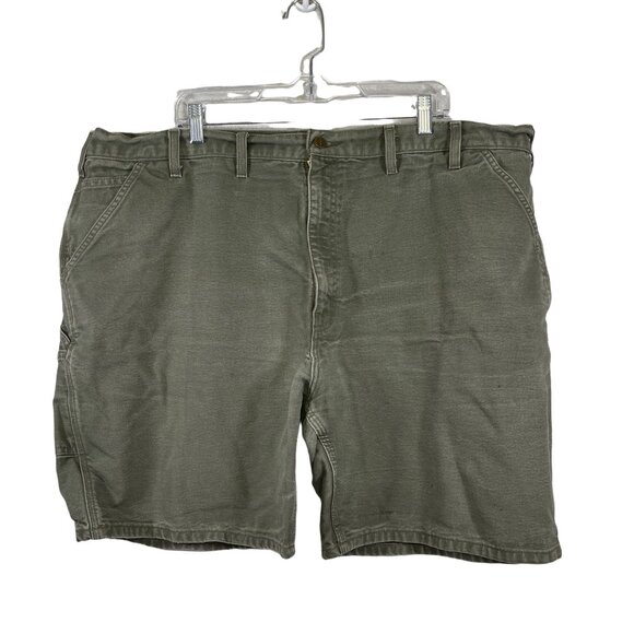 Carhartt Mens Size 46 Olive Canvas Carpenter Shorts - Picture 1 of 8
